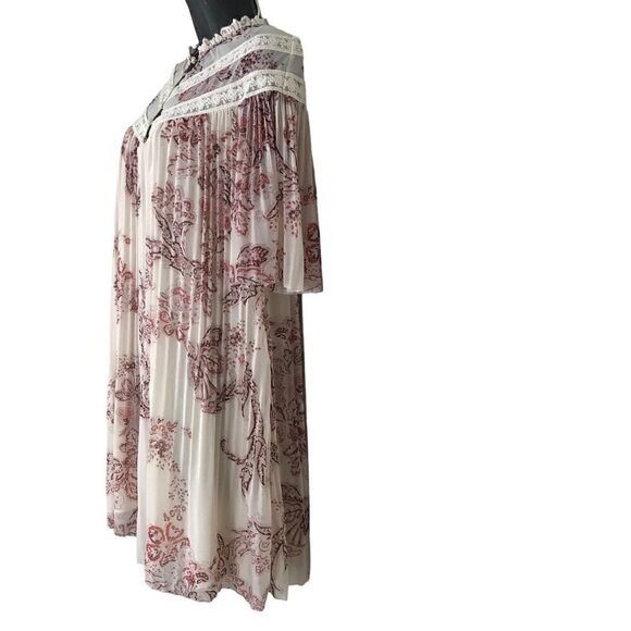 ARITZIA Wilfred  Boho Sheer Flowing Paisley Print Mini Dress Size XS - Picture 1 of 8